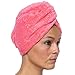 Produktbild cosey - 1x Mikrofaser Turban-Handtuch - Flauschiges Fleece Kopf-Handtuch 400 g/m², in pink