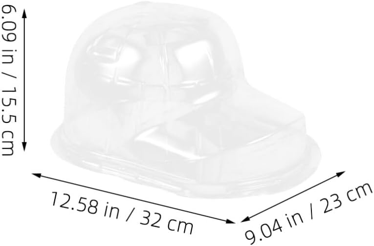 Ciieeo Portable Hat Box 4-Pack Baseball Cap Storage Organizer with Hat Shaper 12.59X9.05X6.10 Inch Dustproof Travel Case for Curved Brim Caps