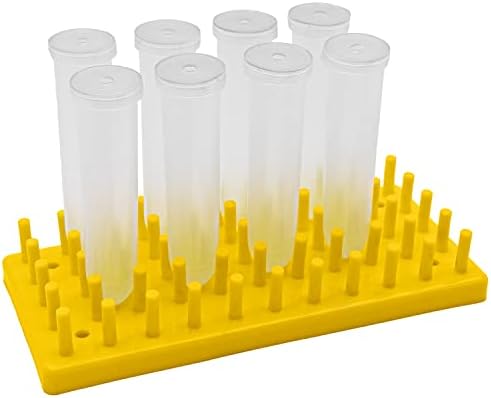 Short Peg Rack with 8 Large Floral Tubes to Feed Caterpillars Fresh Milkweed Cuttings, Host Plants, and Nectar Flowers by MONARCH BUTTERFLY LIFE