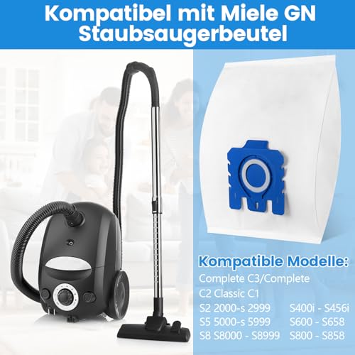 Miniatura 6 de 10 Pcs Para Miele Bolsas Aspiradora Universal, Bolsas Aspiradora Para Miele Hyclean Pure Gn Classic C1 Complete C2 C3 S2 S5 S8 3 Filtros De Motor, 3 Filtros De Escape, Repuestos 9917730 12421130