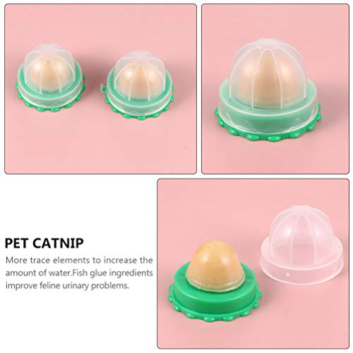 TEHAUX 5 lanches para gatos doces, doces para erva de gato, bola de açúcar para animais de estimação