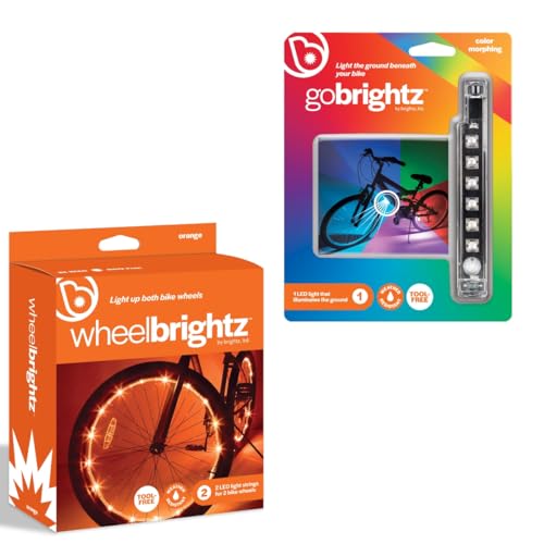 Brightz LED Bike Light Bundle – Includes WheelBrightz 2-Pack LED