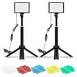 【Trípode ajustable】 El panel luces LED fotografía tiene un soporte retráctil que se puede ajustar de 22 a 34 cm, admite un ajuste de 180 grados y una rotación de 360 grados para satisfacer sus necesidades de disparo desde diferentes ángulos.