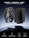 upHere H45K6 Low Profile CPU Air Cooler - 45mm Height, 6 Heatpipe CPU Cooler, TDP 150W, PWM 90mm CPU Fan for Mini ITX Case, AMD AM5/AM4/AM3 & Intel LGA 1851/1700/115x/1200/2011/2066 - Image 4