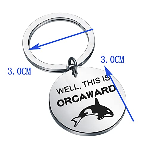 CHOORO Funny Killer Whale Keychain Animal Lover Gift Well This Is Orcaward Keychain Orca Whale Lover Gift2