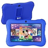 Contixo 7' Kids Tablet - 32GB Android Learning Tablet with 50+ Disney Storybooks, WiFi, Parental Controls, Kid-Proof Case & Kickstand, Educational Apps for Ages 3-10, (2024 Model) - Dark Blue