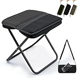 [Livelihood] 万博 折りたたみ椅子 アウトドア チェア【2in1イス→バッグ】一体型 コンパクト 超軽量 アルミ合金 ショルダー付き 持ち運び便利携帯チェア キャンプ 椅子 日本語説明書付き ハイキング 釣り（ブラック）