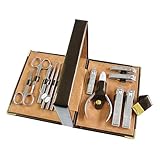 FEIYIYANG Manicura Pedicura Set Adulto pedicura Grande Nail Clippers Conjunto de Acero Inoxidable de Hogares Clippers de Plata de 13 Piezas de uñas Clippers Herramienta Cortaúñas