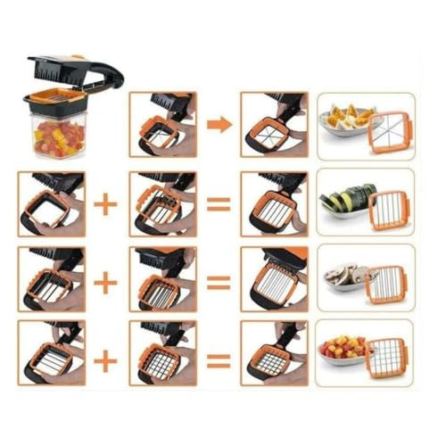 Cortador Fatiador Legumes 5 em 1 Nicer Dicer (Laranja)