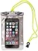 Aquapac Waterproof Phone Case, Medium, Grey, Lanyard, iPhone and Android, Made in The UK, Hiking, Mountain Biking, Running Accessory, Travel Essential, 5 Year Warranty. IPX8 Certified to 30 ft deep.