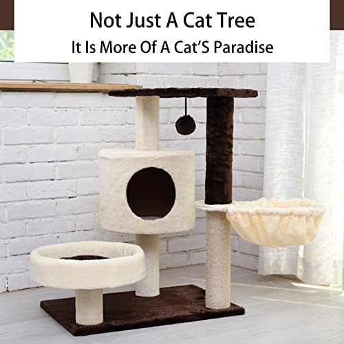 Torre de árvore de gato para ambientes internos, condomínio de gatos com poste arranhador de gatos,