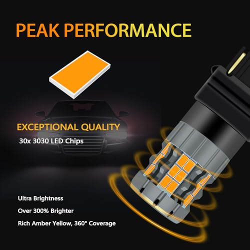 Zyvirexa 3157 LED Turn Signal Bulbs for Dodge Ram 1500 2500 3500, Pack of 2 by Zyvirexa - Used condition - Image 4