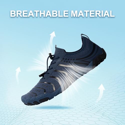 Image of Barefoot Shoes for Women & Men, Grounded Walking Hiking Barefoot Shoes, Wide Toe Box Non-Slip Water Athletic Footwear, Comfortable Vitality Barefoot Footwear, Trail Running Sneakers Unisex