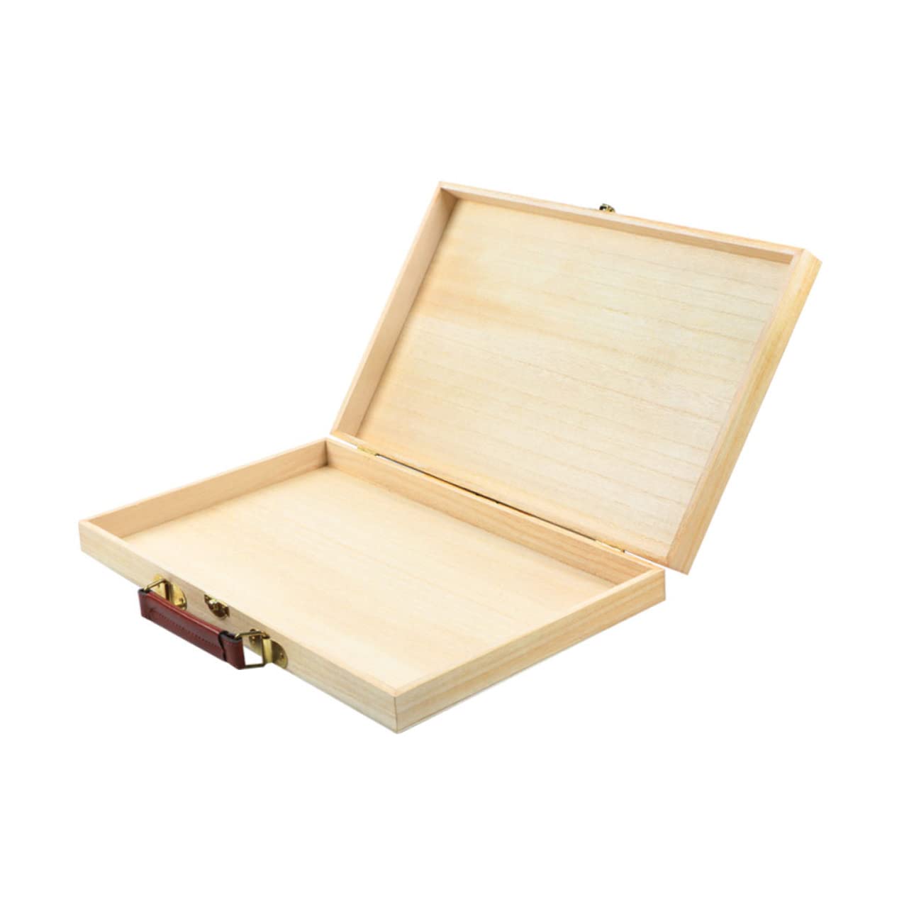 SEWACC Scatola da 1 Pz Scatola di Pittura Vetrina per Gioielli in Legno Valigetta da Disegno per Artisti Organizzatore di Gioielli Chiaro Portagioie di Legno Alunno Ordinario Portaoggetti