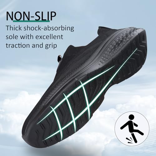 Mens Slip On Trainers Casual Trainers Shoes Breathable Running Walking Sneakers Lightweight Tennis Shoes Soft Comforble Mesh Gym Workout Sneakers - Image 5
