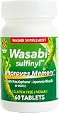KINJIRUSHI BRAND Wasabi Sulfinyl Supplement with Hexalaphane Japanese Wasabi (6-MSITC) 60 Tablets for 2 Month Supply - Improves Memory, Memory Pill, Brain Fog, Brain Health, Cognitive Supplement