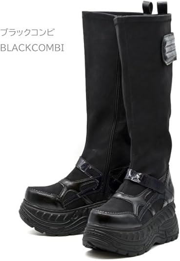 Amazon | [ヨースケ YOSUKE］厚底ブーツ ストレッチブーツ