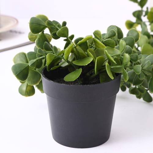 Image of TIED RIBBONS Set of 2 Artificial Hanging Plants with Pot Potted Greenery Eucalyptus Mandala Vine for Wall Home Decor Wall Pot Indoor Outdoor Office Garden Balcony Decoration Items (60 Cm Long)
