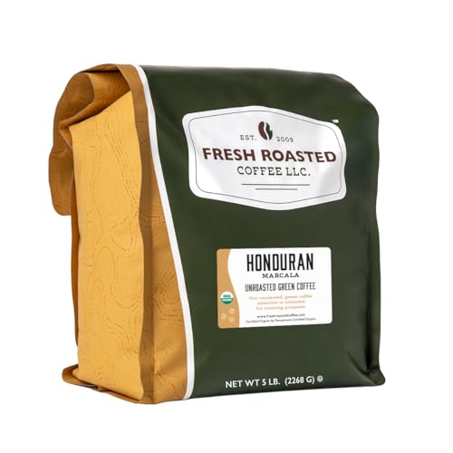 Image of Fresh Roasted Coffee, Unroasted Organic Honduran Marcala | USDA Organic, 100% Single Origin, Kosher | 5 Pound