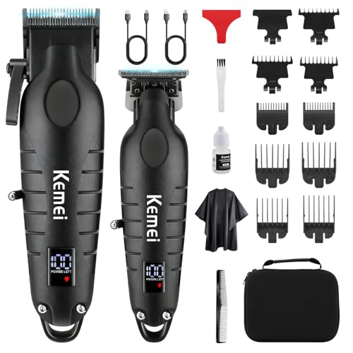 KEMEI KM-2290+2293 Juego de cortapelos y recortadores de pelo profesionales, cortadora de pelo eléctrica para hombres, recortadora de pelo inalámbrica recargable para hombres, recortadora de pelo KEMEI KM-2290+2293 Juego de cortapelos y recortadores de pelo profesionales, cortadora de pelo eléctrica para hombres, recortadora de pelo inalámbrica recargable para hombres, recortadora de pelo