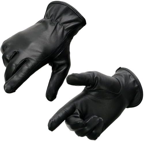 Milwaukee Leather SH886 Women's USA Deerskin Black Leather Unlined Lightweight Motorcycle Rider Gloves - Image 7