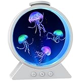 Eyesound Jellyfish Lamp, 7-Color Changing Jellyfish Aquarium Light for Relax, Mood Lamp for Home, Office & Bedroom Decor, Gifts for Kids Teens Girls Boys Adults (White)