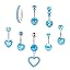 8pcs blue
