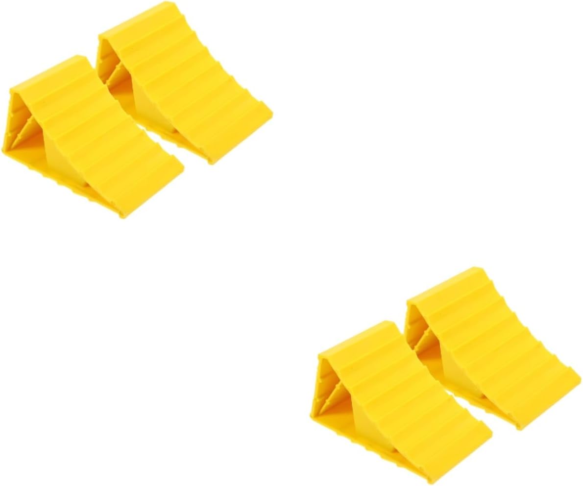 4pcs Heavy Duty Tire Chocks Non- Wheel Blocks for Rvs Campers and Trailers Tire and Stability