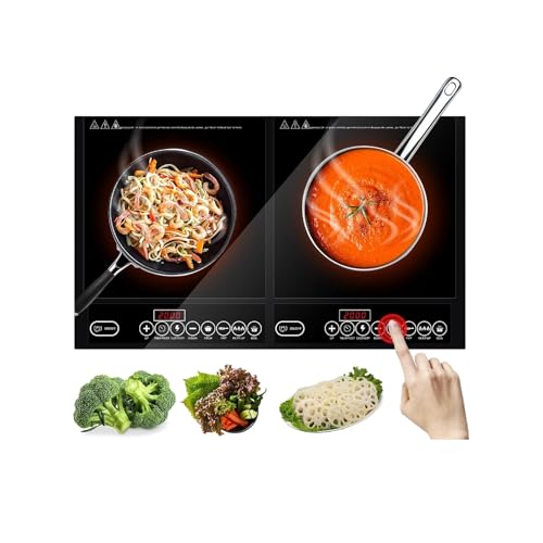 Lista de Cuanto Cuesta Una Parrilla Electrica disponible en línea. 44 Gurkitsy Parrilla de Inducción Eléctrica, 2000W + 2000W Cocina de Inducción Portátil con 2 Quemadores, con Bloqueo de Seguridad y Temporizador, Sensor Táctil, Control...