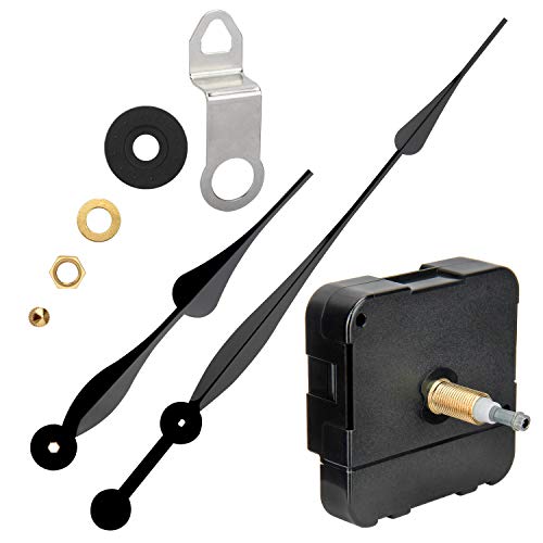 Blisstime High Torque Clock Movement Mechanism Replacement with 12 Inch Long Shaft Spade Hands for Clock Replacement, Repair, DIY