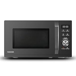 Toshiba MW3-AG20PE(BK) Mikrowellen mit Grill 20L 3-in-1 Mikrowellenherd, Chef-Abtauung, Mikrowelle, Grill, Kombi, 5 Leistungsstufen, 8 Automatikprogrammen, Einfacher Reinigung, Schwarz