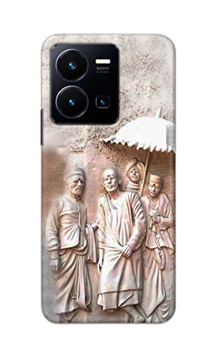Image of Printed Hard Back Cover Case for Vivo Y35 4G Back Cover (Sai Baba) -1803
