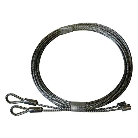 Garage Door Cables 1/8" Pair Torsion Spring (7ft, 8ft, 9ft, 10ft,11ft,12ft) (8 ft. Tall Door) Cover