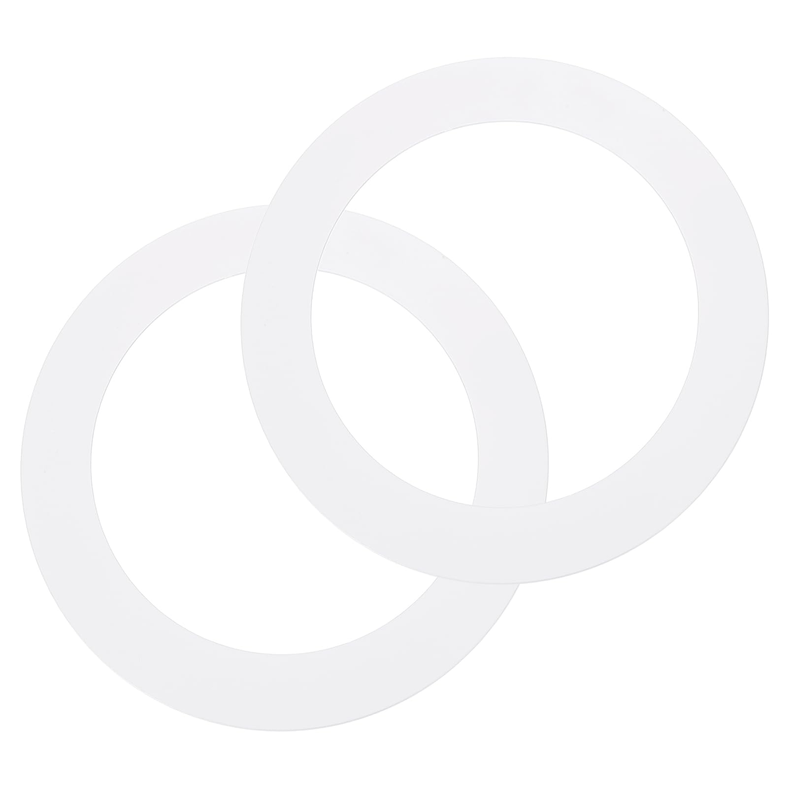 sourcing map 2 Pack Goof Rings for 6" Recessed Lights, 6.3" ID 8.6" OD Steel Flat Goof Trim Ring Can Light Cover Plate Flush Mount Can Converter for Ceiling Wall Hole Decorative, Matte White