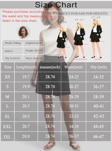 COKQU Womens Bermuda Long Shorts with Pockets for Business Casual Outfits - image 4