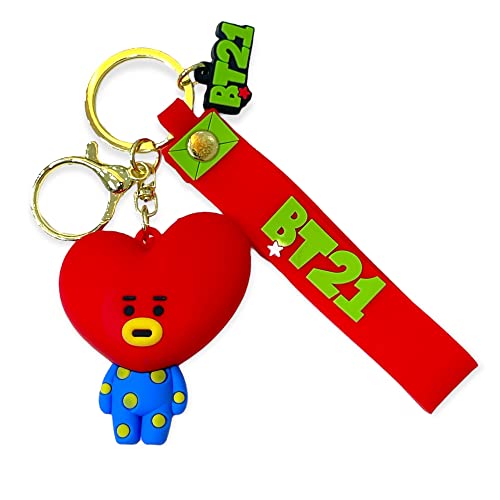 Image of AUGEN BT21 3 Action Figure Keychain Limited Edition for Car, Decoration, Cake, Office Desk & Study Table (Pack of 1)