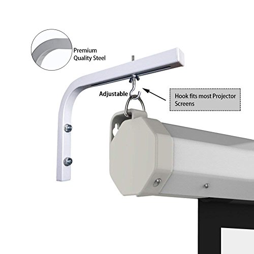 Universal Projectors Screens Hanger Wall Hanging L-Brackets 11", Longer Adjustable L-Bracket Mount Plate Kit with Hook and Screws for Projector Screens