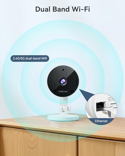 FOSCAM 3K 5MP Security Camera Indoor, 2.4g & 5g WiFi Magnetic Mini Dog/Cat/Pet/Baby Camera, Smart Motion Detection, 20X Zoom, 2-Way Audio, Night Vision, Home Monitor Compatible with Alexa & Google thumbnail 8