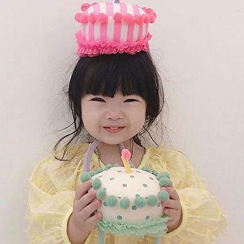 KESYOO ChapÃ©u de Vela de AniversÃ¡rio EngraÃ§ado ChapÃ©u de PelÃºcia Bolo de AniversÃ¡rio Novidade