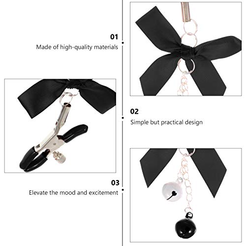 EXCEART 1 par de Clipes de Mamilo Grampos de Mamilo Anéis de Mamilo Não Perfurantes para Casal Preto