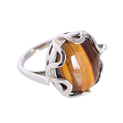 Ravishing Impressions Jewellery Femme Mixte Argent sterling 925 Argent sterling Forme ronde œil de tigre