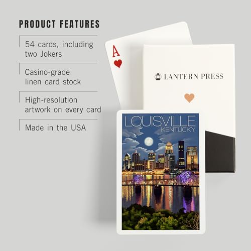 Baraja de 52 cartas de póker Louisville Kentucky miniatura 3