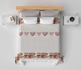 HomeLife Tagesdecke für französisches Bett aus Pikee-Baumwolle, 100 prozent Made in Italy, frische Sommerdecke, leicht & atmungsaktiv für den Sommer mit fröhlichem Bärenmuster, Rot, 220 x 280 cm