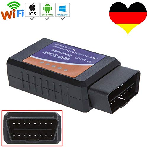 Hihey Dispositif diagnostique de Voiture de OBD II Elm 327 WiFi V1.5 Scanner diagnostique de Voiture de OBD2 OBDII de la Puce PIC18F25K80 Outil Automatique de Lecteur de Code OBD 2 Android/iOS Cover