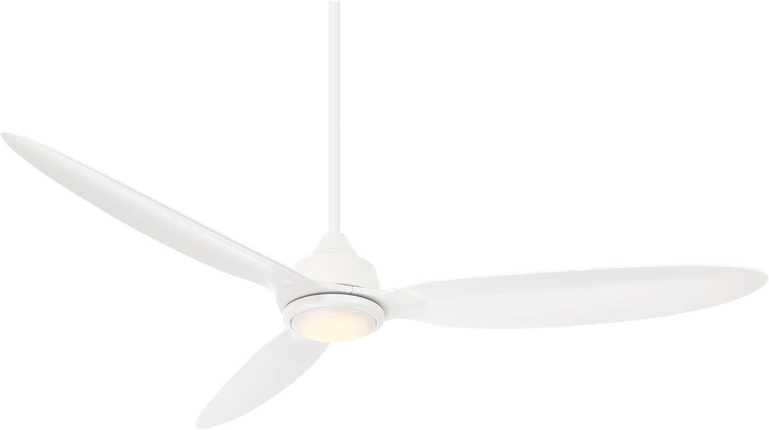 Casa Vieja 60" Revere Mid Century Modern Indoor Outdoor Ceiling Fan 3 Blade Customize LED Remote Control Matte White Finish Blades Bedroom Patio Living Room Kitchen Damp Rated Decorative DC Motor