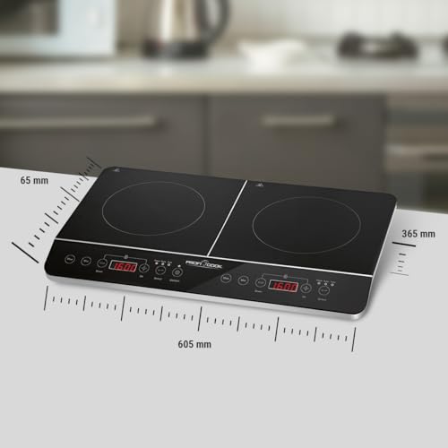 Miniatura 7 de Proficook Dki 1067 Placa De Inducción Doble Portátil, 10 Niveles De Temperatura, 3500 W, Negro