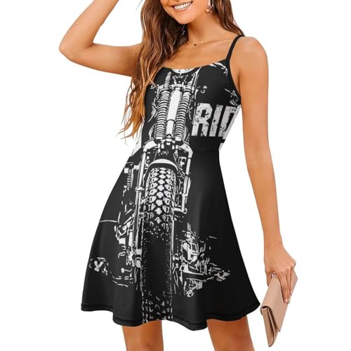 Robe de plage sans manches au look moto rétro, la jupe courte idéale pour vos vacances