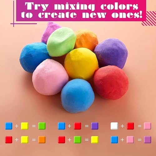 Image of Promote Trader Air Dry Magic Clay 12 Colors Combo Modeling Clay & Dough, Best Gift for Boys & Girls Age 3-12 Year Old (0A)
