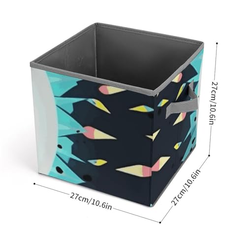 Bacs de rangement pliables de 27,6 cm avec double poignées pour vêtements