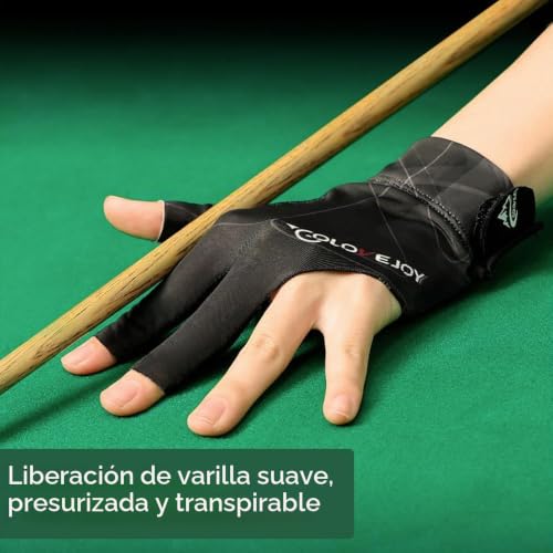Miniatura 2 de Wnddle Guantes De Billar Izquierdo, Guantes De Billar Para Tiro, Guantes De Dedo De Billar, Guantes De Billar Con 3 Dedos, Cómodo Guante Izquierdo De Entrenamiento De Piscina Antideslizante.
